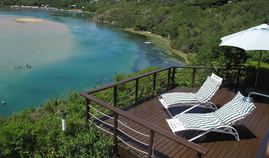 Sedgies on the Water Sundeck and views across the water in Sedgefield, Western Cape, South Africa