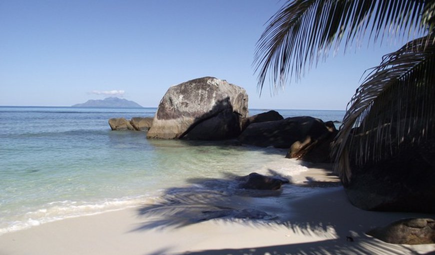 Sandy white beach in Mahe, Seychelles, Seychelles, Seychelles