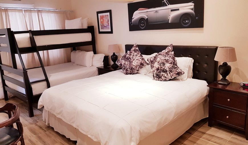Room Type Description(s):-
* Classic 5 Sleeper Room
Room offers King size bed and TRI bunker bed with a double down and single bed up ideal for family with 2 adults, and 3 children. The room has flat screen TV,dstv, aircon, te Room Type Description(s):-
* Classic 5 Sleeper Room
Room offers King size bed and TRI bunker bed with a double down and single bed up ideal for family with 2 adults, and 3 children. The room has flat screen TV,dstv, aircon, te