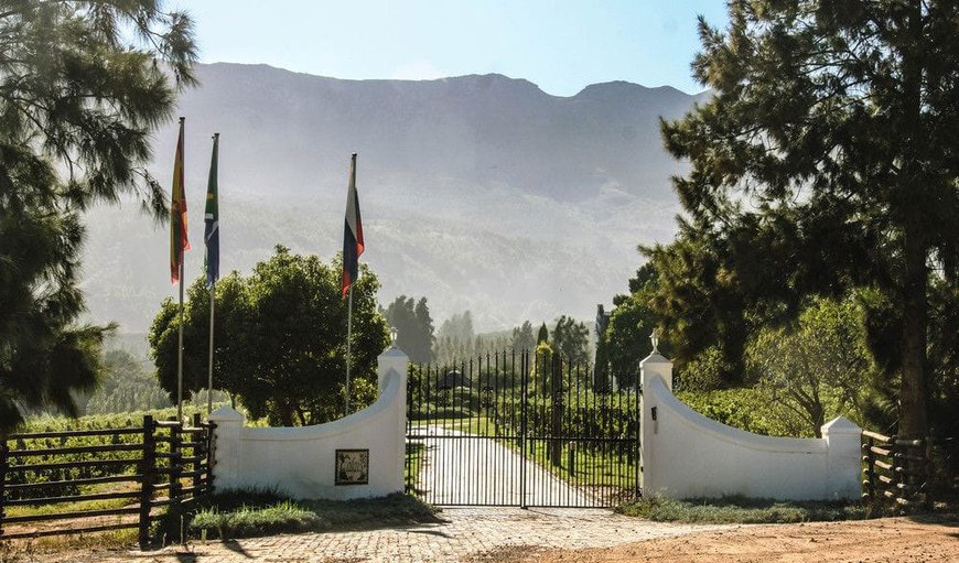 Entrance to the estate in Paarl, Western Cape, South Africa