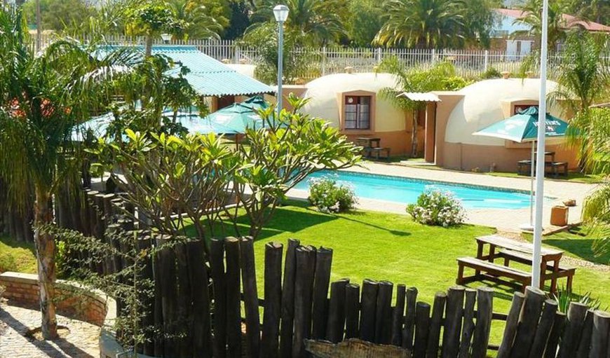 Welcome to the Klawer Hotel bungalows and pool area in Klawer, Western Cape, South Africa