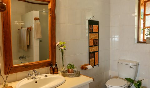 Two Room Chalet - Family/Friends for 4: En suite bathroom in chalet
