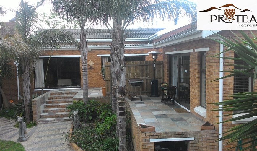 Private BBQ patio outside Protea Retreat apartment