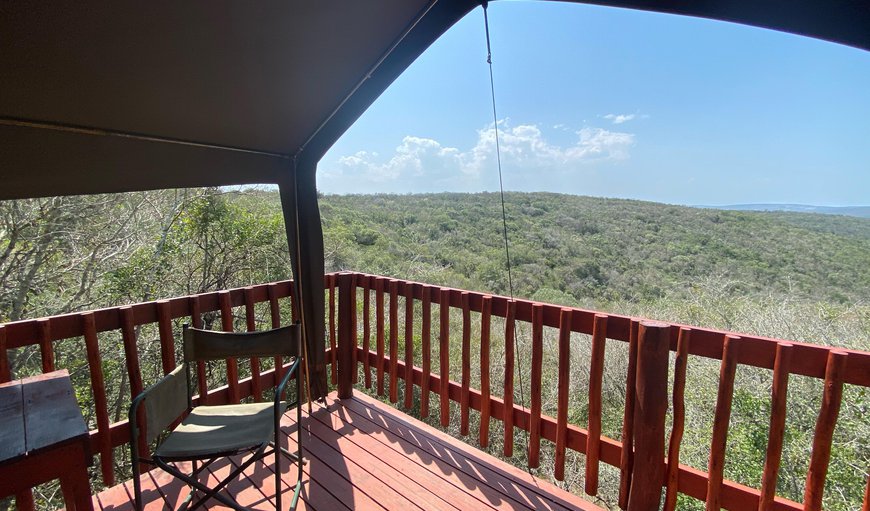 Tent 3, Double Bed on Deck in Valley: Tent Double on deck in valley incl linen - Stunning views