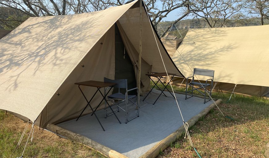 A-frame Tent 6 Double Bed near River: 2 Single beds near river A-frame - Beautiful exterior