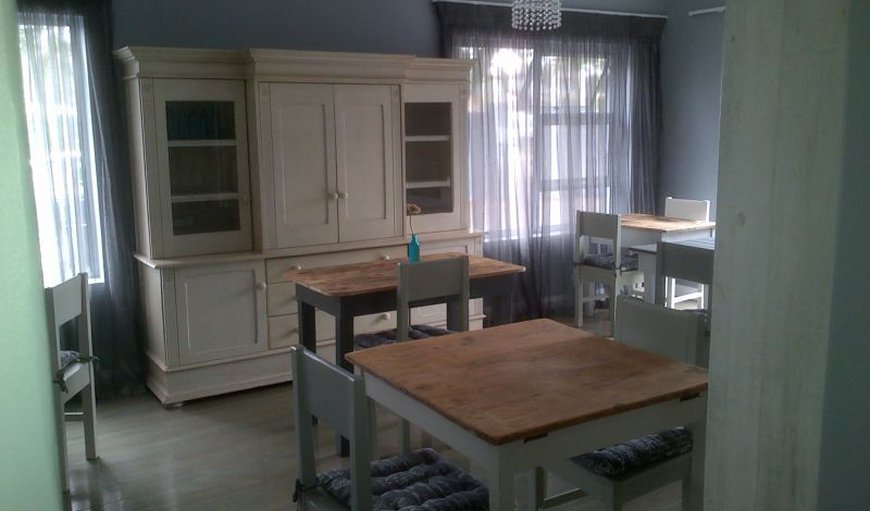 Double: The guesthouse has a communal kitchen and dining room area