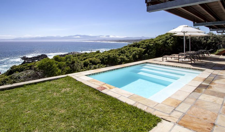 Our ocean front swimming pool and sandstone pool deck – right on the cliff top, overlooking the sea.