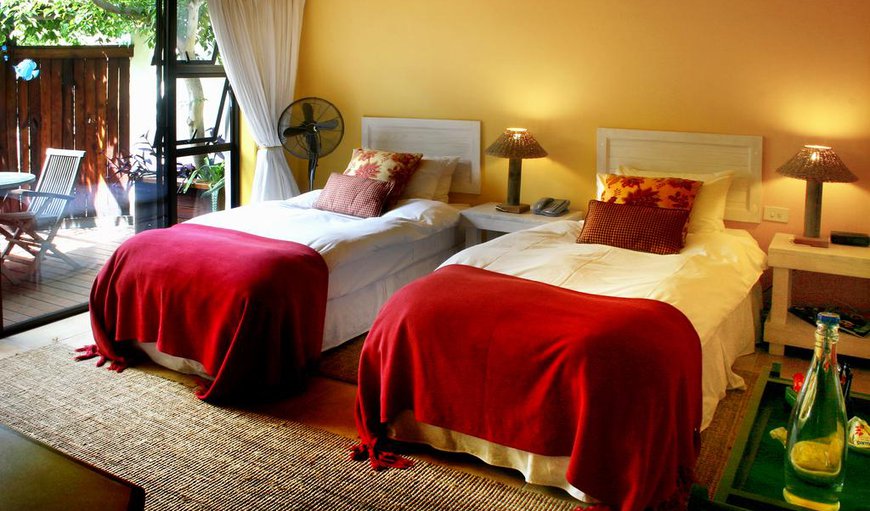 Standard Twin Room: Standard Twin room - 2 x Single beds, Full bathroom en-suite, Outside deck and Outside deck shower.