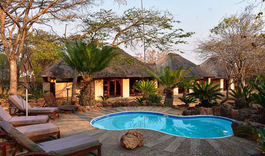 Pool area view to the chalets 4-6 in Bela Bela (Warmbaths), Limpopo, South Africa