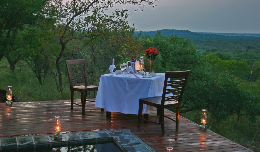 Royal African Suite: Private Dinner on the deck of the Royal African Suite.