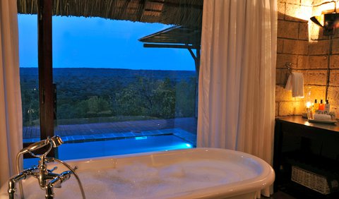 Royal African Suite: Royal African Suite, view from the bath.