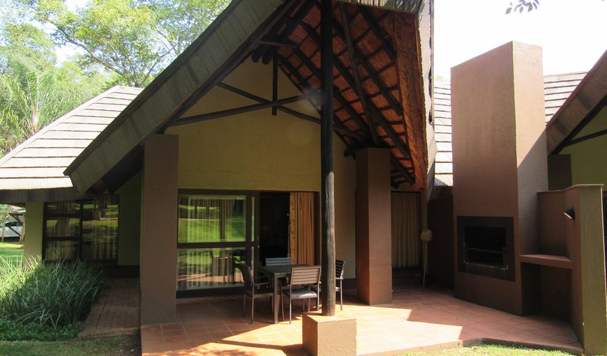 One Bedroom Family Chalet with Patio: Four Sleeper Chalets - Private patio with built-in braai.