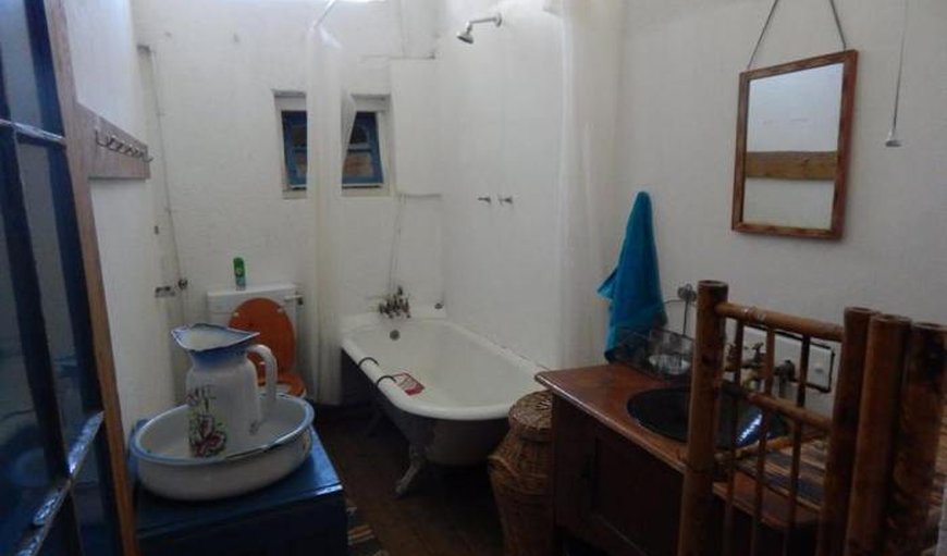 Steele's House: The bathroom with bath and shower