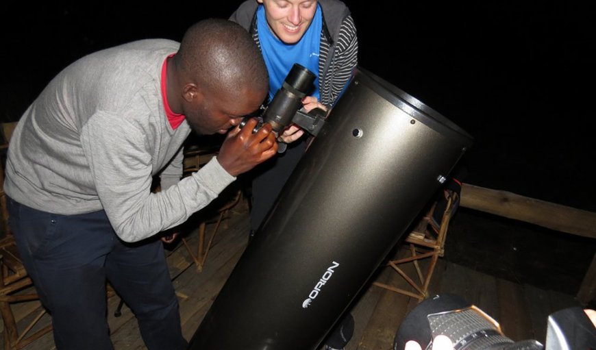 Nights are spent relaxing around a campfire and viewing the night sky free of light pollution through a powerful telescope. Nights are spent relaxing around a campfire and viewing the night sky free of light pollution through a powerful telescope.