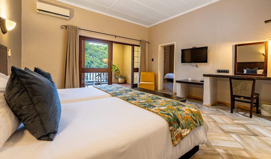 Hotel twin room to patio