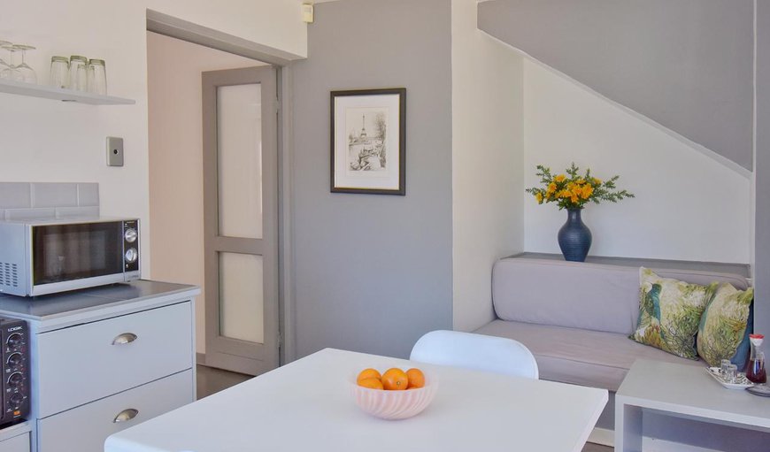 Seating and kitchen