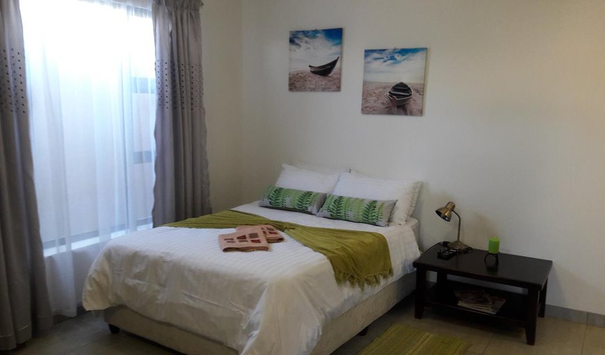 Self-catering Studio, Unit 6 on Krupp: Bedroom with double bed and linen