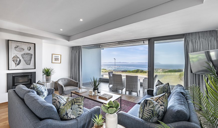 The lounge area is tastefully furnished with comfortable couches in Westcliff - Hermanus, Hermanus, Western Cape, South Africa