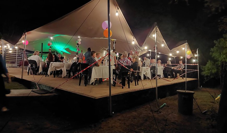Dam Camp Group House: Stretch tent: Entertainment Venue for hire at the Dam Camp