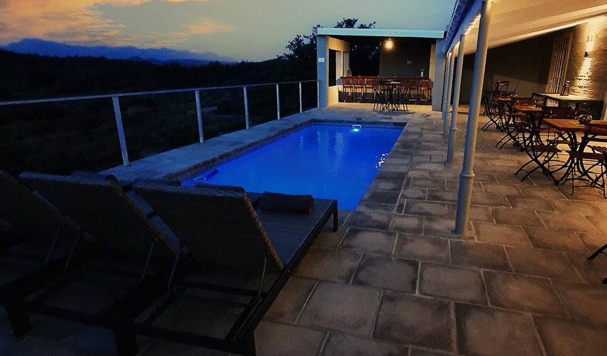 The lodge features a communal swimming pool, braai area and patio