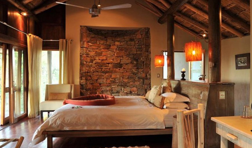 Luxury Thatched Chalets: Bedroom with a king size bed or twin 3/4 beds - please request desired bed type