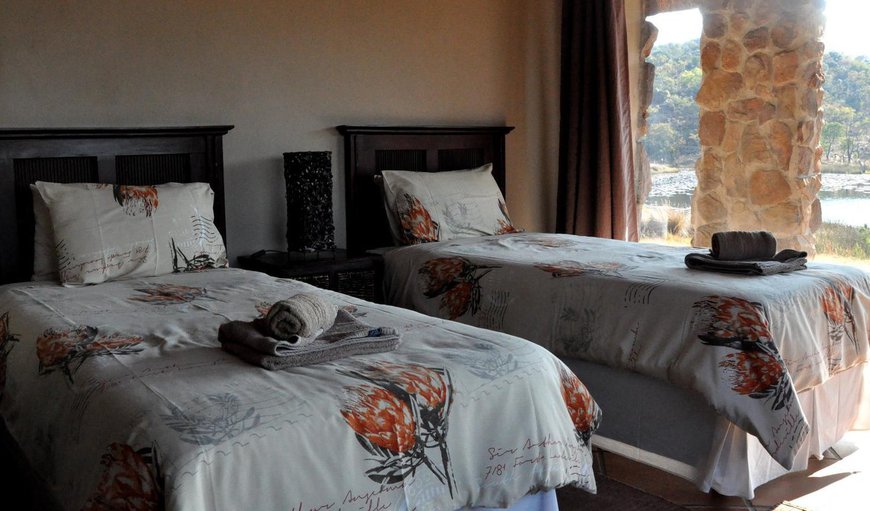Elandsvlei Estate Chalet: Main bedroom with a king size bed or twin beds