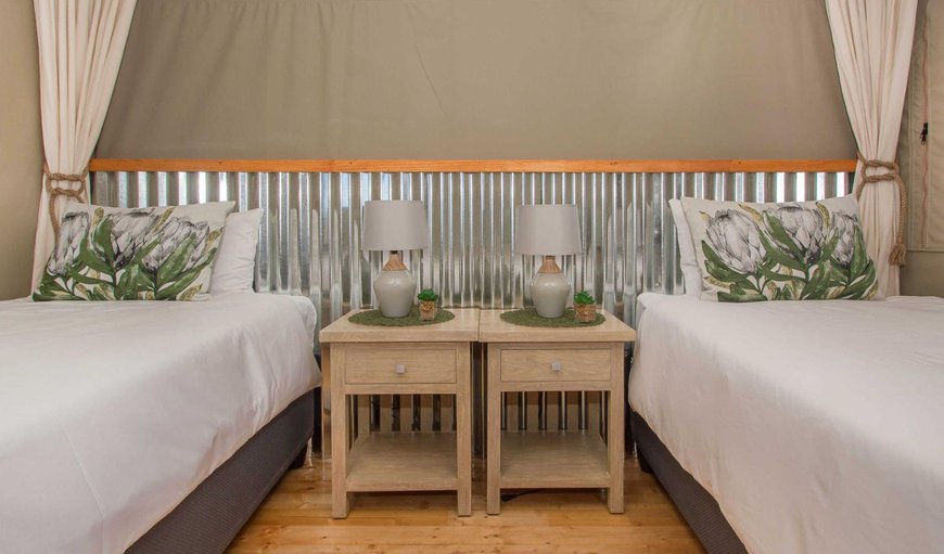 Luxury Tent: Bedroom with 2 single beds