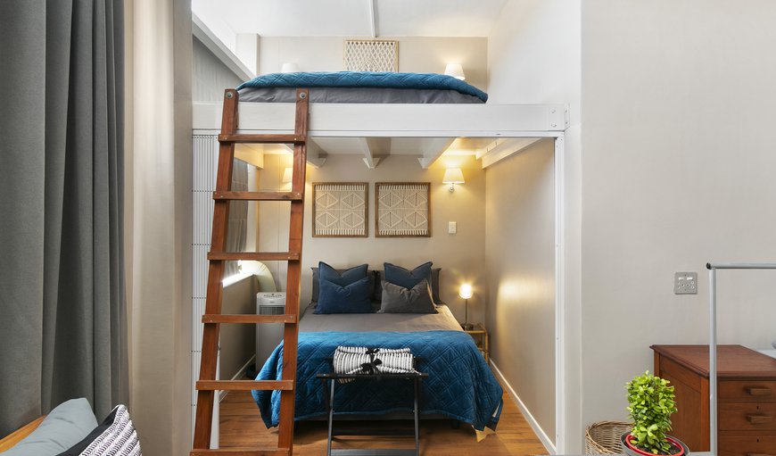 The apartment is suitable for 2 guests but has 2 queen beds in a loft-style