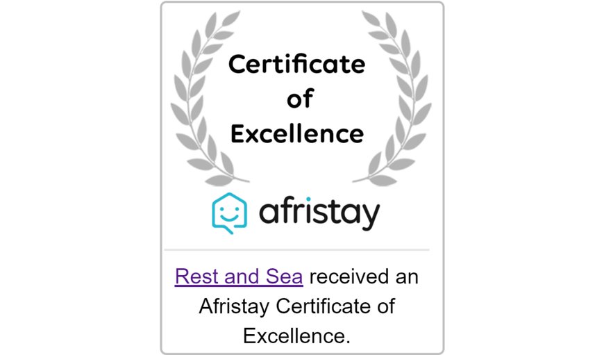 Rest and Sea Self-catering: Certificate of Excellence