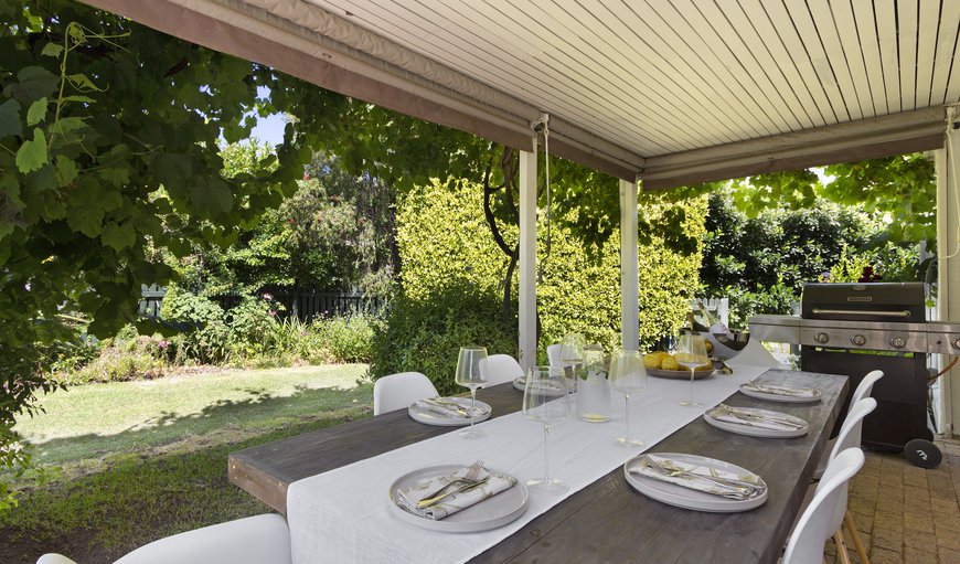 Outside dining area in Somerset West, Western Cape, South Africa