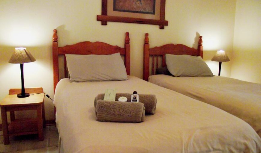 Hotel Rooms: The Standard Hotel Rooms have a Double bed or twin beds if preferred. The room has an en-suite bathroom with a shower. Each room is equipped with a TV with DStv /satellite channels, a fridge and coffee / tea making facilities.