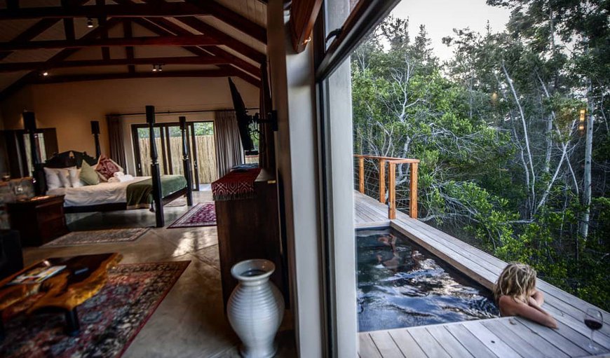 HONEYMOON SUITE  WITH PLUNGE POOL ROOM 7: Lux Honeymoon Suites: Each with a private plunge pool and outside deck area, these two suites welcome you on our warm summer days